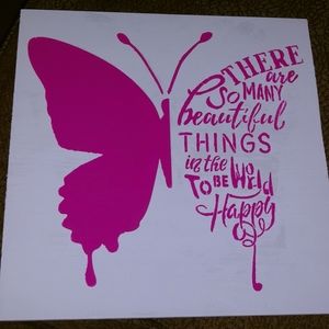 Beautiful handmade butterfly art piece